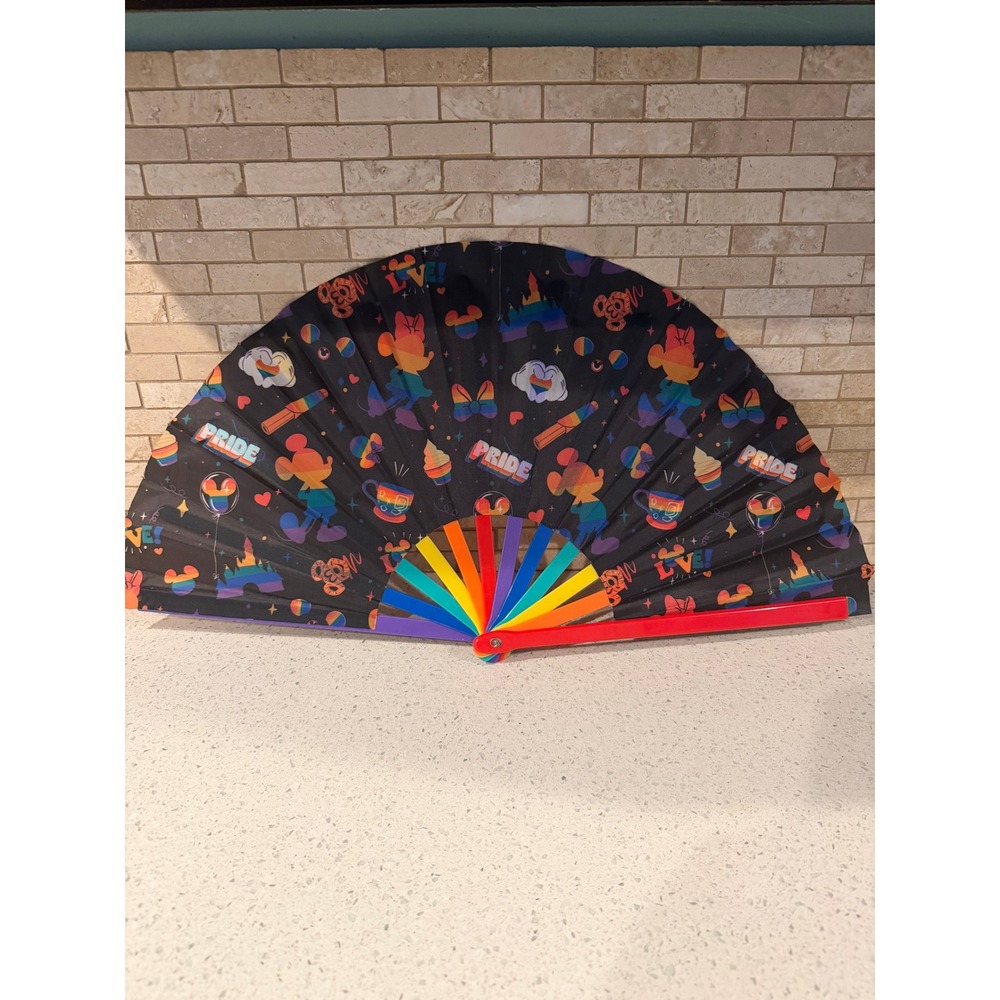 Pride Rainbow Folding Hand Fan